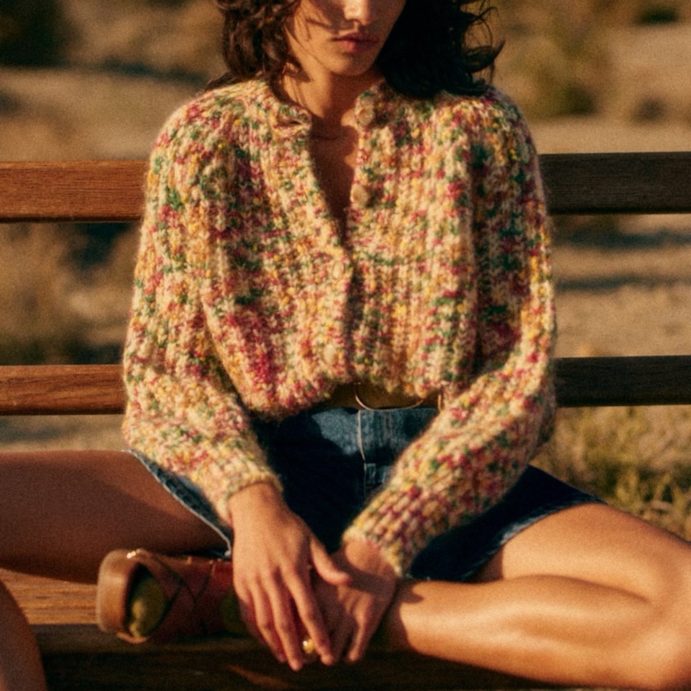 Sézane Emile Multicolor Knit Women's Sweater NWT
